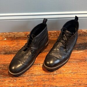 Black Leather Men's Boots